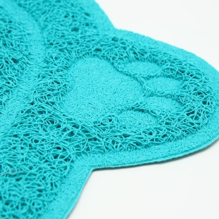 2-in-1 rug for a bowl/toilet for animals Figure, 40 x 25 cm, turquoise-3