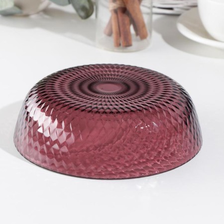 Deep glass plate "idyll", d = 18 cm, lilac color-5