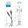 Hoco UPA19, Jack 3.5 mm (M) - Type -C, 1 m, nylon, black cable