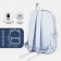 School backpack from textiles, 3 pockets, blue color