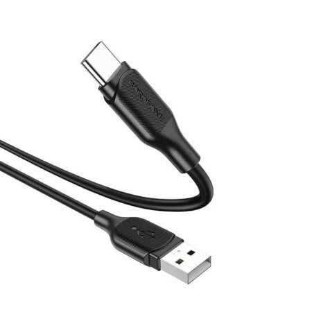 Cable Borofone BX42, Type -C - USB, 3 A, 1 m, tPE braid, black-3