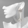 Earrings metal "Rings with a chain", color gold