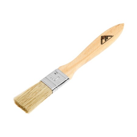 Brush flat scrap, natural bristles, wooden handle, 1 ", 25 mm