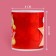 Ceramic "Bear" mug, 320 ml, red color