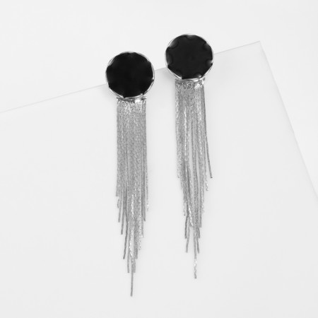 Earrings Assorted "Valkyrie" flowing rain, color silver-1