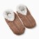 Women's socks shortened with fur with non-slip soles, brown color, size36-40