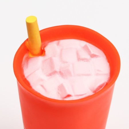 Brying toy "ice cream in a glass" for dogs, 13 x 7 cm, red-1
