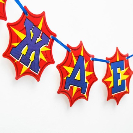 Garland on the tape "Happy Birthday!", Length 190 cm, Spider-Man-4