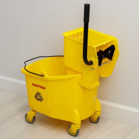 Carbon tower with mechanical spin, 36 liters, yellow color-1