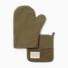 Kitchen Ethel kitchen, green color, mittens-seizure 18x29 cm, 19x19 cm tack