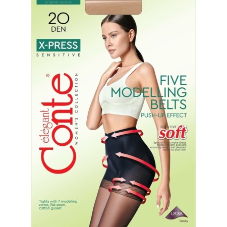 Female tights X-Press, size 4, Bronz color-3