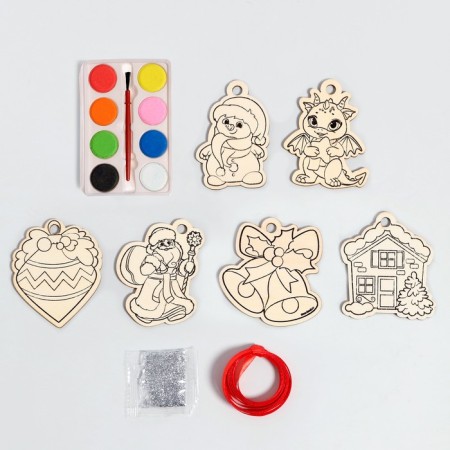 Christmas tree decorations for the painting "New Year"-2