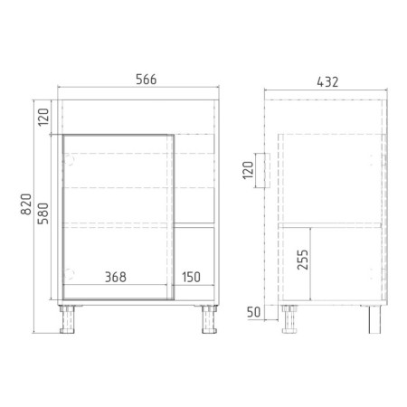 Viant Viant "Boston" 1 sulfur, 430x560x820 mm, with COMO 60 shell-4
