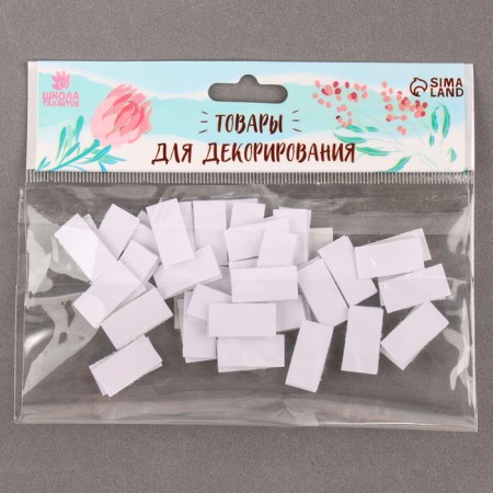 Velcro adhesive base "rectangle", set of 30 pcs., Size 1 pcs: 1 × 1.6 cm-7