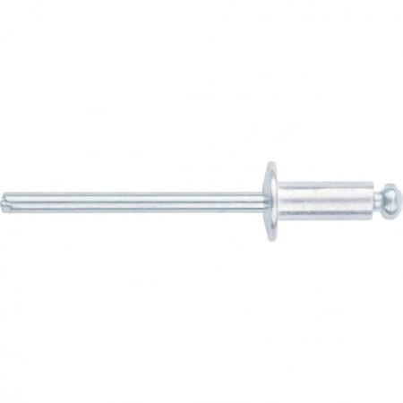 Matrix rivets, exhaust, aluminum, 4x12mm, unpainted, 50 pcs