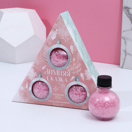 Gift set of cosmetics "Winter Fairy Tale", bath salt 3 x 190 g, pure happiness