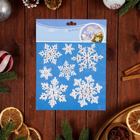 Stickers on the windows "New Year" snowflakes, 24 x 18 cm