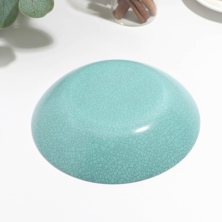 Deep plate icy torquoise, glass, d = 20 cm,-2