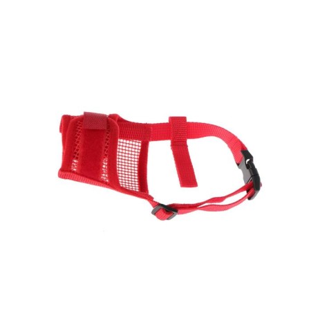 Muzzle mesh with double fixation, size S, red-2