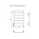 The electric heated towelputor "Sanprise" Aurora P6, 500x600 mm, left, white