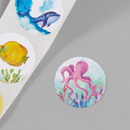 Stick Paper "Underwater World" d = 2.5 cm 252 pcs in the roll-2