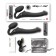Vibrostron Strap-on-me with 3 engines, m, 16 cm, black