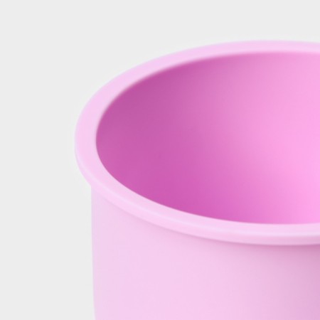 Silicone form for baking the share "Circle", 9.5 × 5.4 cm, pink color-3