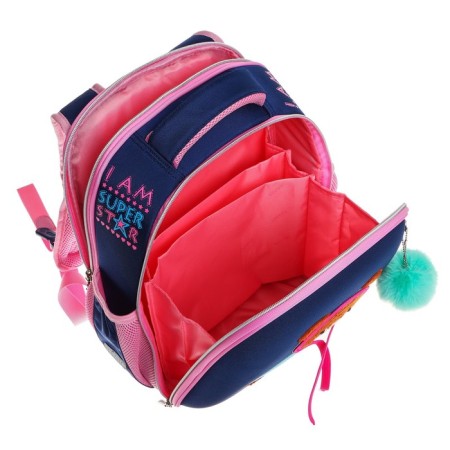Frame backpack 35 x 27 x 13 cm, ergonomic back, Devente Junior Super Star, a keyboard as a gift-7