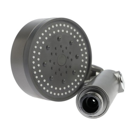 Shower watering can Zein Z3541, D = 90 mm, 5 modes, button "Stop", removable top, graphite-9