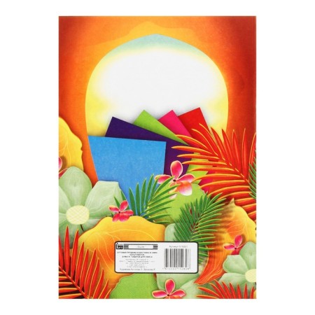 Colored paper A4, 10 sheets, 10 colors, coated, in the folder-3