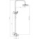 Shower system FMARK FM2407L, tropical shower, shower set, mixer, brass, satin