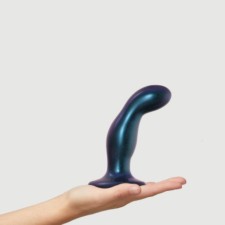 Fallomitator Strap-on-me Dildo Plug Snaky Blue metallic M, 16.5 cm