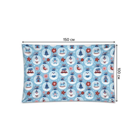 Decorative panel with photo printing "New Year's balls", horizontal, size 100x150 cm-1