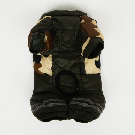 Combineson for dogs "Camouflage", size 8 (DS 23, OG 30, Osh 22 cm), dark green-6
