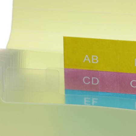 Elastic band A6, 12 departments, patterns, yellow pastel-4