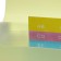 Elastic band A6, 12 departments, patterns, yellow pastel