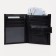 Male purse on a button, for bills, for cards, for coins, black color