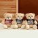 Soft toy "Bear" in a striped jacket, 25 cm, color mix