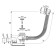 Dick for the bathtub Alcadrain AG210125160, D = 52 mm, automatic, metal