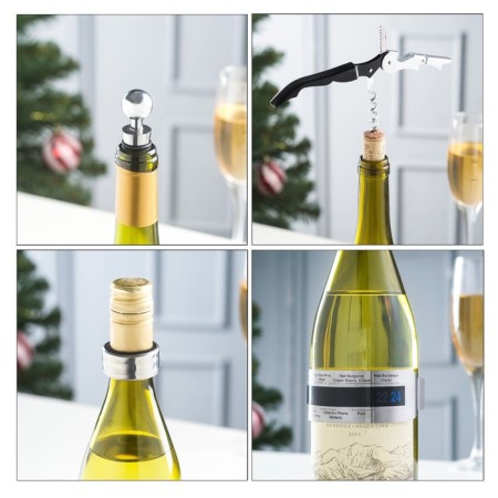 Settling set "Sommelier": corkscrew, thermometer, drip, cork-2