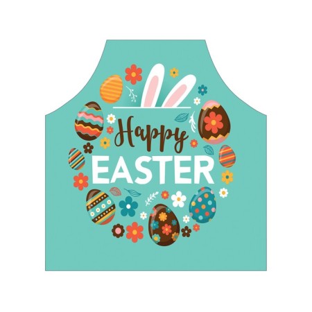 Apron of a kitchen with a photo print "Easter eggs", adjustable, size OS-2