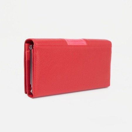Women's wallet on magnets, red color-1