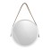 Wall mirror on the Manhattan belt, D = 395 mm, white color
