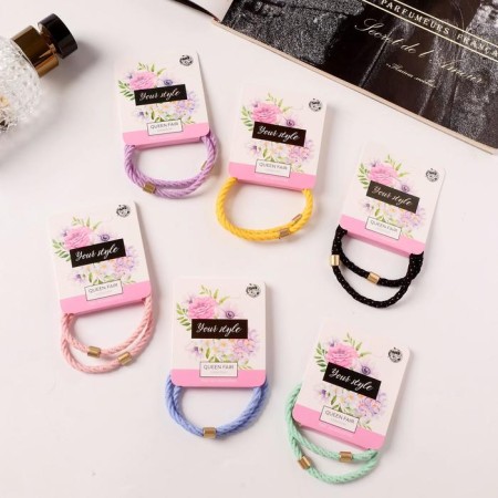 Hair gum "Sport" (set 2 pcs) Classic torsion, 5 cm, mix-1