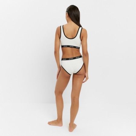Female set (top, panties) color white, size 42-44-2