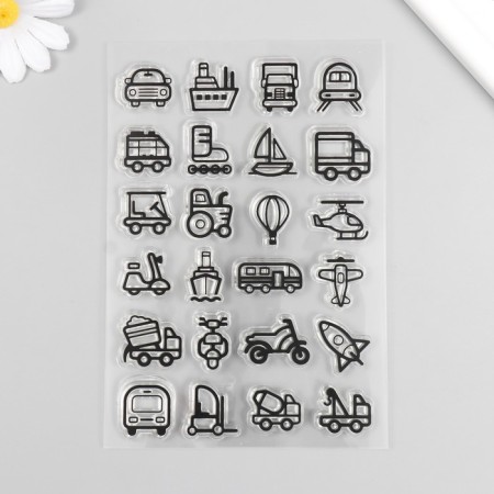 Stamp for creativity Silicon "Transport" 16x11 cm