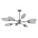 Lamp on the rod 8x60W E14, size 92.5x92.5x47 cm