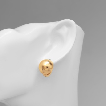 Earrings Metal "Chord" hemisphere, color gold-2