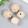 Beads wooden polyhedraries 16x16 mm (set 4 pcs) without coating