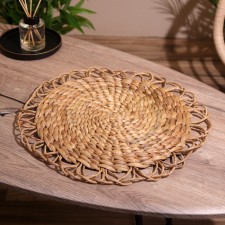 Wicker rug round 38 cm